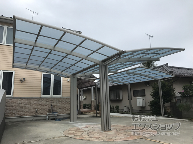 栃木県下野市ののカーポート レイナポートグラン　積雪〜20cm対応 施工例