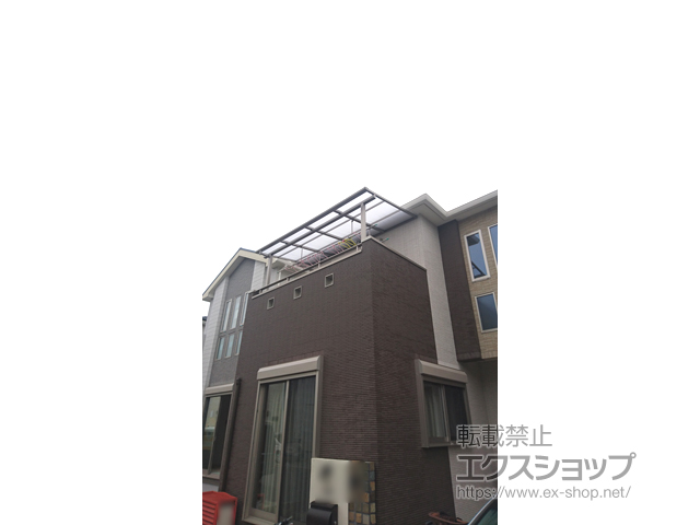 大阪府堺市ののバルコニー・ベランダ屋根 スピーネ F型 屋根タイプ 単体 積雪〜20cm対応 施工例