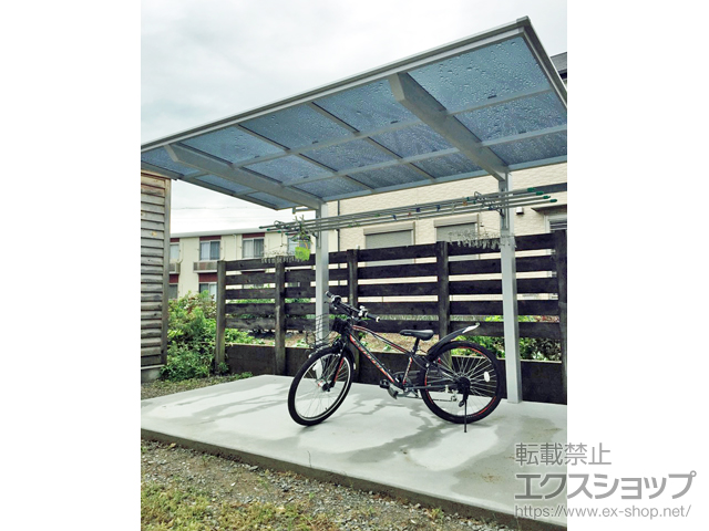 兵庫県姫路市ののサイクルポート・駐輪場 フーゴFミニ (フラットスタイル) 積雪〜20cm対応 施工例