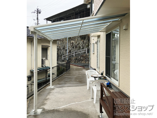 広島県呉市ののテラス屋根 ヴェクターテラス F型 テラスタイプ 単体 積雪〜20cm対応 施工例