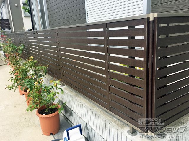 千葉県千葉市ののフェンス・柵 ジオーナフェンス B3型 マテリアルカラー フリーポールタイプ 施工例