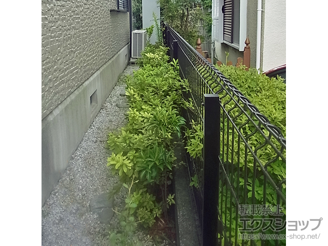 神奈川県厚木市ののフェンス・柵 イーネットフェンス 2F型 自由柱タイプ 施工例