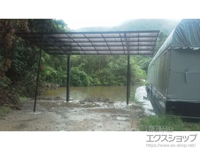 福岡県京都郡みやこ町のYKKAPのカーポート レイナポートグラン 積雪〜20cm対応 施工例