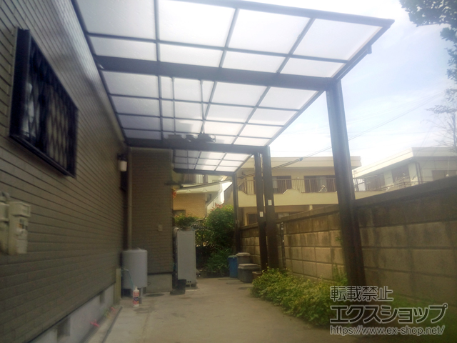 和歌山県有田市ののテラス屋根 フーゴF 独立テラスタイプ 単体 積雪〜20cm対応 施工例