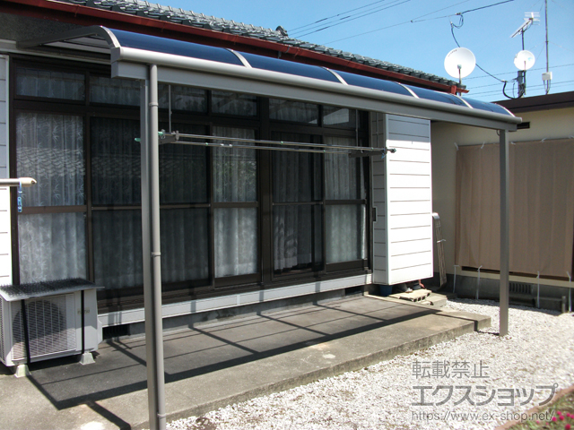 鹿児島県指宿市ののテラス屋根 スピーネ R型 テラスタイプ 単体 積雪〜20cm対応 施工例