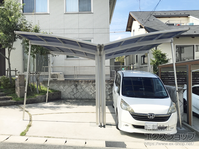 島根県松江市ののカーポート プレシオスポート Y合掌 積雪〜20cm対応 施工例