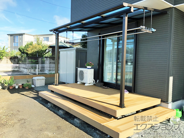 群馬県前橋市ののテラス屋根 レボリューA F型 テラスタイプ 単体 積雪〜20cm対応 施工例