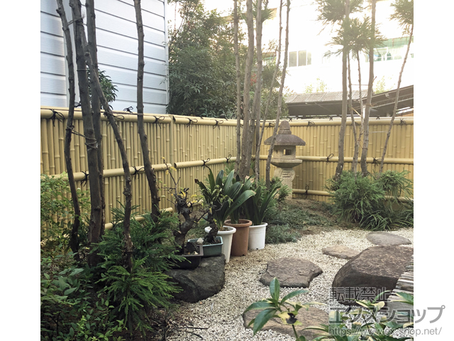 東京都調布市ののフェンス・柵 京香 建仁寺垣 片面 ユニット型 間仕切りタイプ 施工例