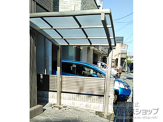 大阪府豊中市ののサイクルポート・駐輪場 ネスカRミニ (ラウンドスタイル) 積雪〜20cm対応 施工例