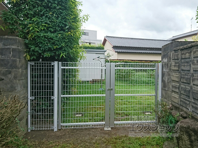 福岡県福岡市のの門扉 ユメッシュZ型門扉 両開き 施工例