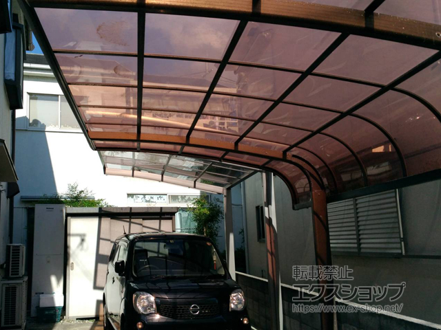 兵庫県明石市ののカーポート ネスカR (ラウンドスタイル) 積雪〜20cm対応 施工例