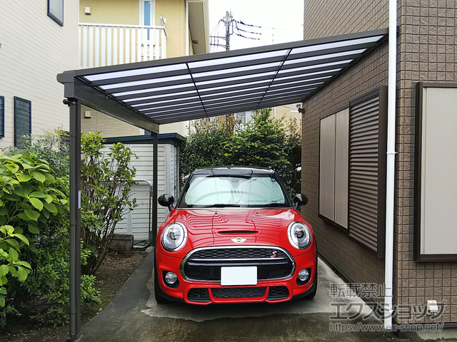 神奈川県川崎市ののテラス屋根 スピーネ F型 テラスタイプ 単体 積雪〜20cm対応 施工例