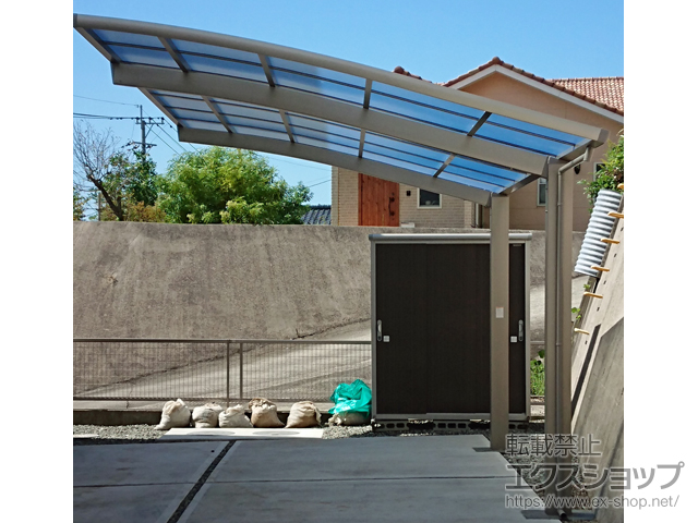 鹿児島県日置市ののカーポート ネスカR (ラウンドスタイル) 積雪〜20cm対応 施工例