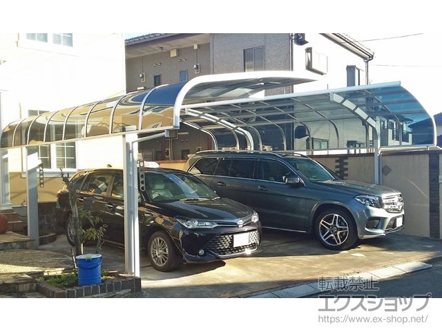 茨城県守谷市のLIXIL リクシル（トステム）のカーポート テールポートシグマIII 積雪〜20cm対応 施工例
