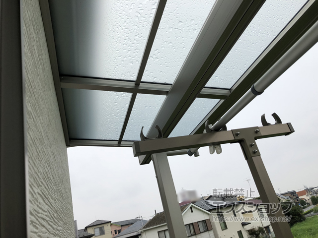 埼玉県川口市ののバルコニー・ベランダ屋根 ヴェクターテラス F型 屋根タイプ 単体 積雪〜20cm対応 施工例