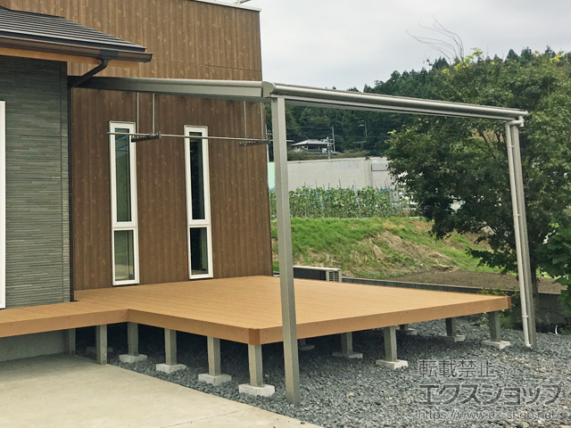 栃木県さくら市ののウッドデッキ リウッドデッキ 200 施工例