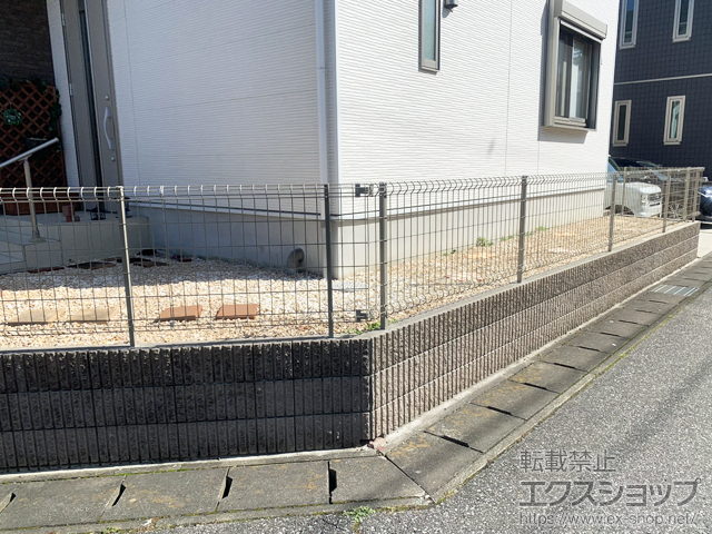 千葉県野田市ののフェンス・柵 ハイグリッドフェンスUF8型 フリーポールタイプ 施工例