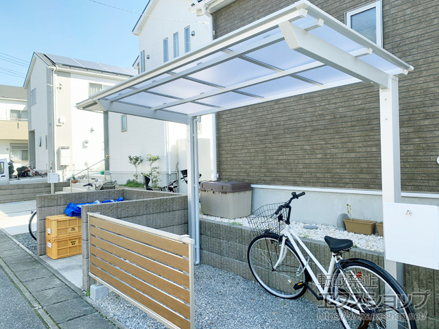 千葉県野田市ののサイクルポート・駐輪場 ネスカFミニ (フラットスタイル) 積雪〜20cm対応 施工例
