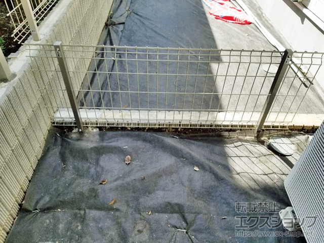 神奈川県横浜市ののフェンス・柵 ニュー・プロメッシュ1F型 自由支柱タイプ 施工例