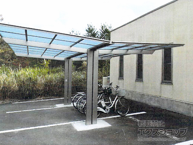 滋賀県蒲生郡日野町ののカーポート フーゴF (フラットスタイル) Y合掌 積雪〜20cm対応 施工例