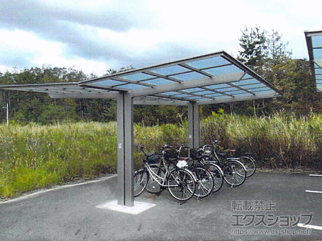 滋賀県蒲生郡日野町ののカーポート フーゴF (フラットスタイル) Y合掌 積雪〜20cm対応 施工例