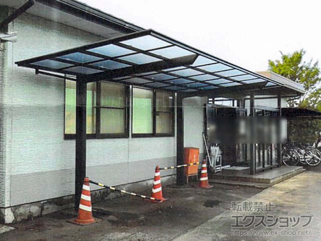 滋賀県東近江市ののカーポート フーゴF (フラットスタイル) 積雪〜20cm対応 施工例