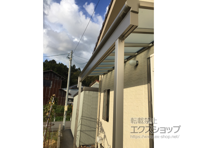 石川県加賀市ののテラス屋根 ヴェクターテラス F型 3000 テラスタイプ 単体　積雪〜100cm対応 施工例