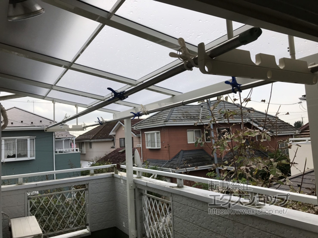 千葉県我孫子市ののバルコニー・ベランダ屋根 スピーネ F型 屋根タイプ 単体 積雪〜20cm対応 施工例