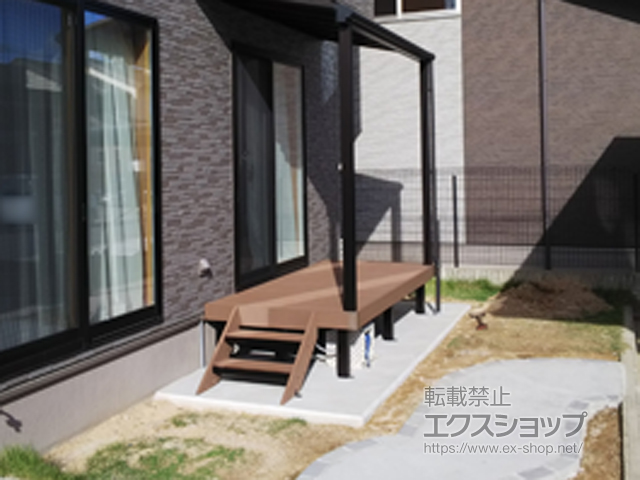 兵庫県豊岡市ののウッドデッキ リウッドデッキ 200 施工例