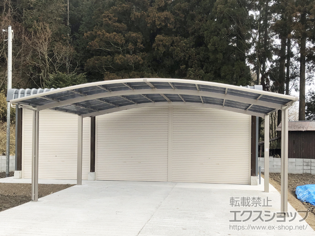 京都府南丹市ののカーポート ネスカR (ラウンドスタイル) ワイド 積雪〜20cm対応 施工例