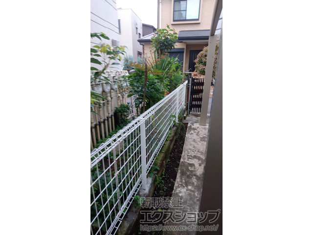 神奈川県相模原市ののフェンス・柵 メッシュフェンス G10-R 自由柱 施工例