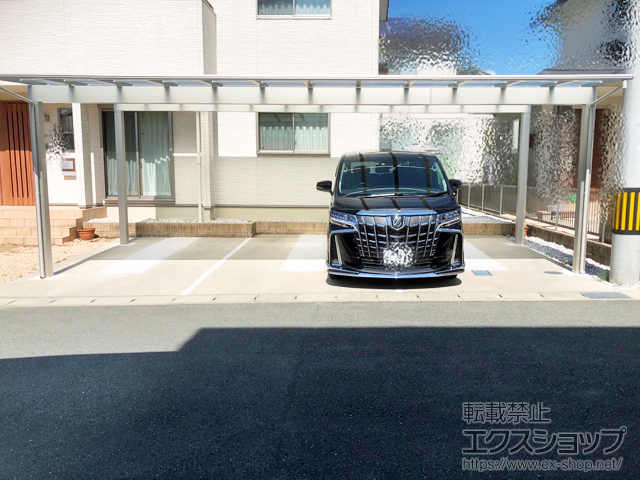 山口県山口市ののカーポート エフルージュ トリプル 積雪〜20cm対応 施工例