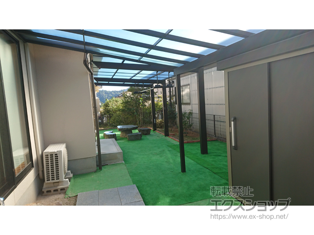 広島県広島市ののテラス屋根 スピーネ F型 テラスタイプ 単体 積雪〜20cm対応 施工例