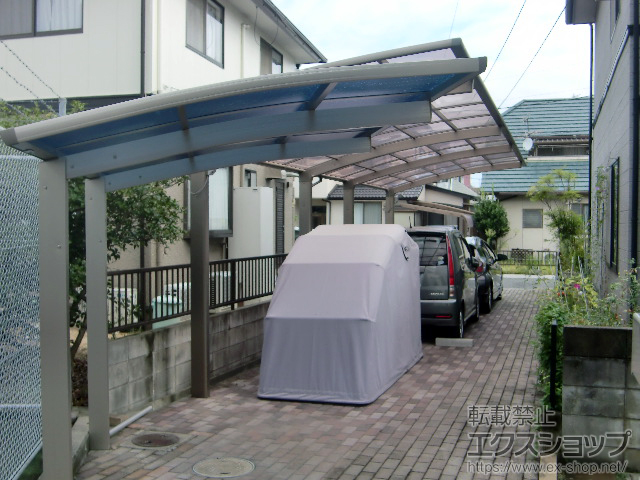 岡山県岡山市ののサイクルポート・駐輪場 プレシオスポート ミニ 積雪〜20cm対応 施工例