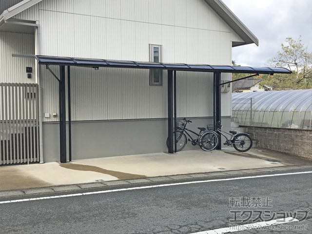 京都府福知山市のLIXIL リクシル（トステム）のカーポート レガーナポートシグマIII 延長 積雪〜20cm対応 施工例