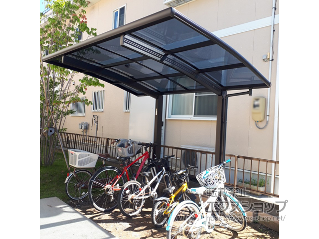 福島県郡山市ののサイクルポート・駐輪場 プレシオスポート ミニ 積雪〜20cm対応 施工例