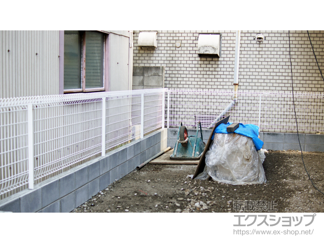 東京都大田区ののフェンス・柵 メッシュフェンス G10-R 自由柱 施工例