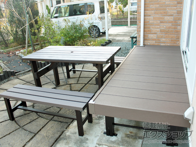 秋田県秋田市ののウッドデッキ リウッドデッキ 200 施工例