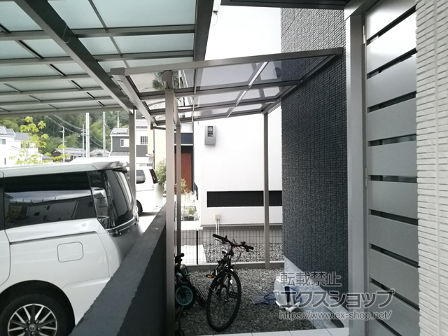 京都府南丹市ののテラス屋根 スピーネ F型 テラスタイプ 単体 積雪〜20cm対応 施工例