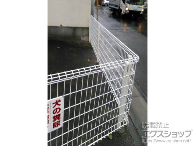 神奈川県川崎市ののフェンス・柵 イーネットフェンス 2F型 自由柱施工 施工例