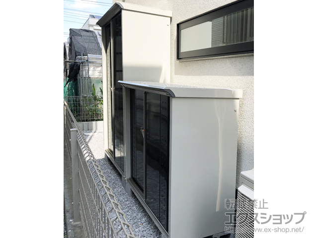 東京都小金井市のの物置・屋外倉庫 グランプレステージジャンプ 1304×530×1100 GP-135D-F-CK 施工例