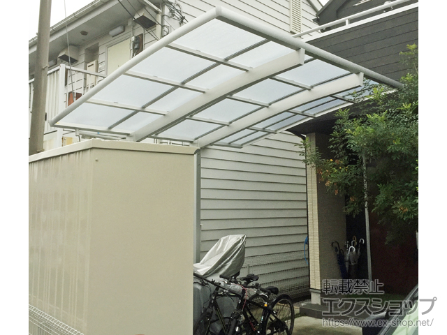 東京都日野市ののカーポート ネスカR (ラウンドスタイル) 積雪〜20cm対応 施工例