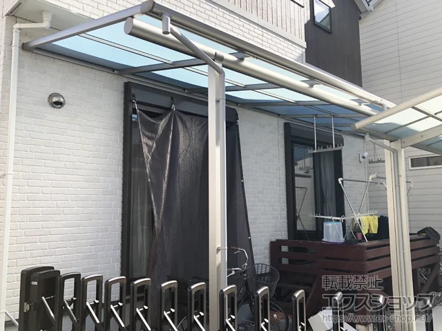 兵庫県姫路市ののテラス屋根、カーゲート ヴェクターテラス F型 テラスタイプ 連棟 積雪～20cm対応 施工例