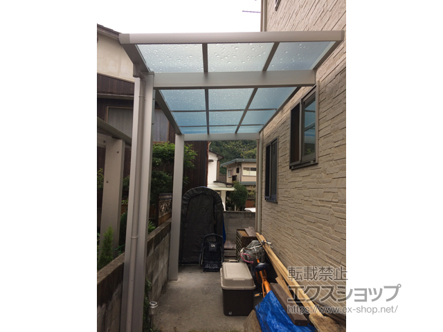 愛媛県宇和島市ののテラス屋根 レボリューD テラスタイプ 単体 積雪〜20cm対応 施工例