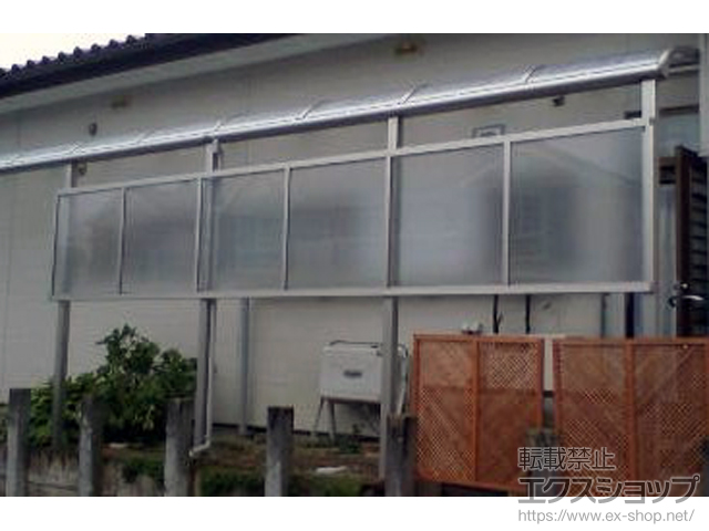 宮城県柴田郡柴田町ののテラス屋根 ヴェクターテラス R型 テラスタイプ 三連棟 積雪〜20cm対応 施工例