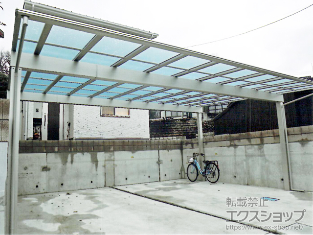 岡山県津山市ののカーポート エフルージュ トリプル 積雪〜20cm対応 施工例