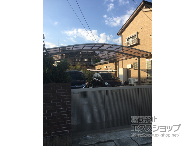 神奈川県小田原市ののカーポート ネスカR (ラウンドスタイル) ワイド 積雪〜20cm対応 施工例