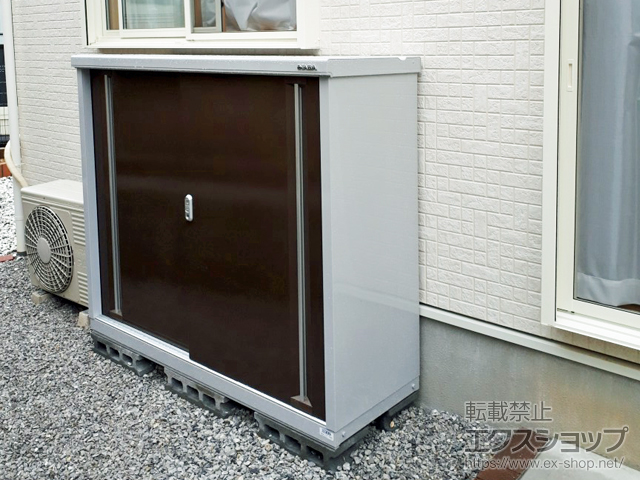 神奈川県横浜市のの物置・屋外倉庫 シンプリー 一般型 1520×515×1303（MJX-155C-P） MJX-155C-P-TB 施工例