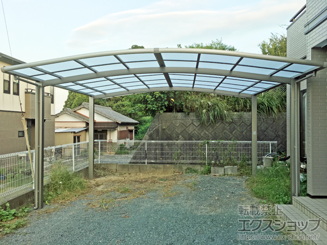 愛知県額田郡幸田町ののカーポート ネスカR (ラウンドスタイル) ワイド 積雪〜20cm対応 施工例