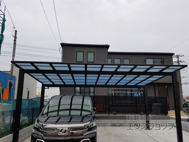 千葉県君津市ののカーポート エフルージュ ツイン 積雪〜20cm対応 施工例